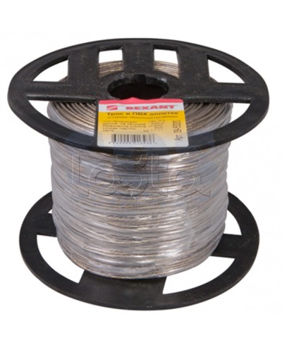 Трос стальной в ПВХ изоляции d2 мм (200) REXANT 09-5320 в Калуге Крепежные изделия Pintop.ru