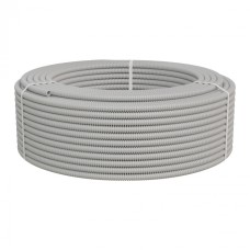 Труба ПНД-FRUF гофрир. тяжелая, с зондом, без галогена, трудногорючая, атмосферостойкая,цвет серый, диам. 16мм (100м) Экопласт (21116HFR-UF)