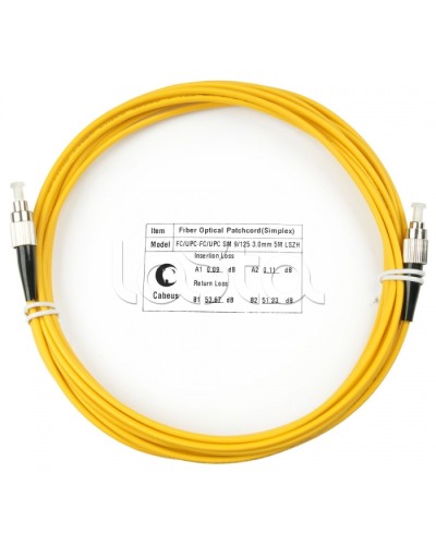 Шнур оптический simplex FC-FC 9/125 sm 5м LSZH Cabeus FOP(s)-9-FC-FC-5m в Калуге Патч-корды оптические Pintop.ru
