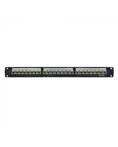 Патч-панель модульная 19, 1U, CAT6A, 24 порта RJ45, экранированная DKC RN6APPF24 в Калуге Патч панель Pintop.ru