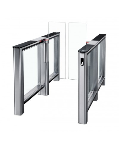 Турникет PERCo-ST-01 (с крышками из закаленного стекла с центральной вставкой из нерж. сталь со створками 575) в Калуге Турникеты Pintop.ru