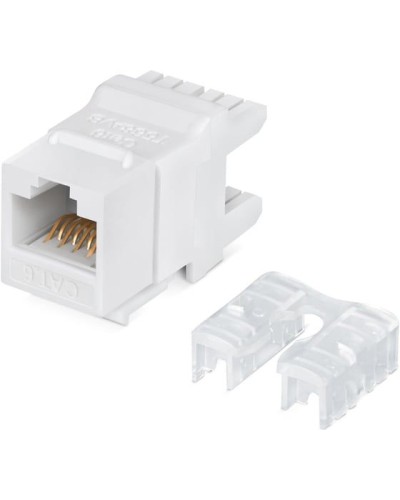 Модуль Keystone Jack RJ-45(8P8C), UTP неэкранированный, CAT 6, тип 180 градусов, белый REXANT PRO 02-0250 в Калуге Модули Keystone Pintop.ru