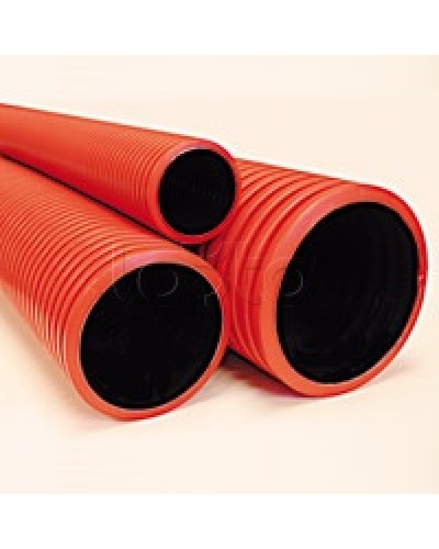 Труба гибкая двустенная D90 мм, красный с зондом DKC 121990100 в Калуге Труба гофрированная Pintop.ru