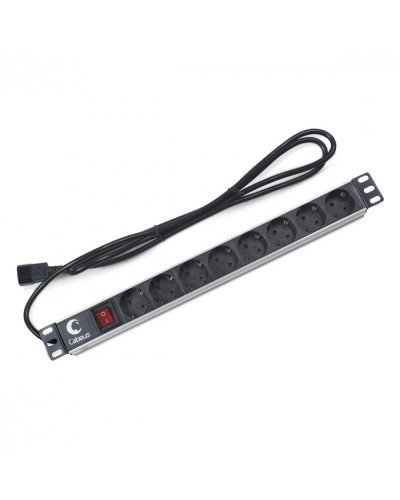 Блок на 8 розеток IEC 320 горизонтальный для 19 шкафов Cabeus (PDU-8P-2IEC) в Калуге Блоки розеток Pintop.ru