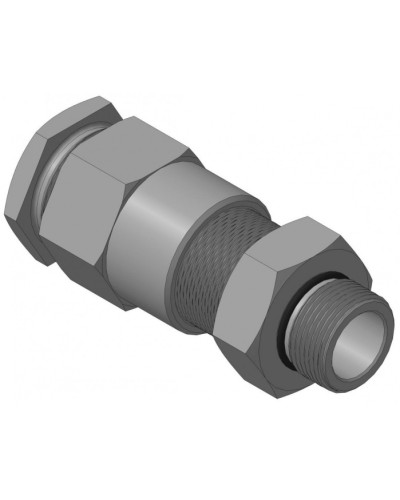 Кабельный ввод для бронированного кабеля с двойным уплотнением резьбой G3/4, внешним диаметром кабеля D=18-22 мм и проходным диаметром кабеля d=8-12 мм Спектрон КВБ-22/12-2У-М-G3/4 в Калуге Аксессуары для кабель-канала Pintop.ru