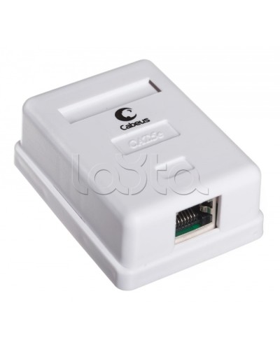 Розетка компьютерная RJ-45(8P8C), категория 5e, экранированная, одинарная, внешняя, Dual IDC(110&Krone type) Cabeus WS-8P8C-Cat.5e-SH-1 в Калуге Розетки компьютерные и телефонные Pintop.ru