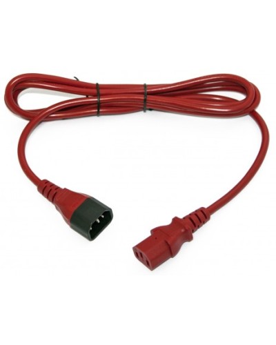 Кабель питания монитор-компьютер Hyperline PWC-IEC13-IEC14-3.0-RD в Калуге Патч-корды и пигтейлы Pintop.ru