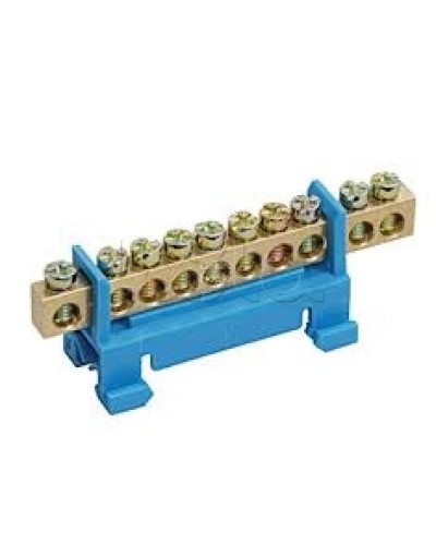 Шина N ноль с DIN-изолятором типа «Стойка» ШНИ-6х9-12-С-С IEK YNN10-69-12P-K07 в Калуге Клеммные колодки Pintop.ru