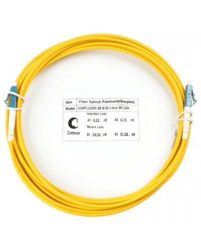 Шнур оптический simplex LC-LC 9/125 SM 10 м LSZH Cabeus FOP(s)-9-LC-LC-10M в Калуге Патч-корды оптические Pintop.ru