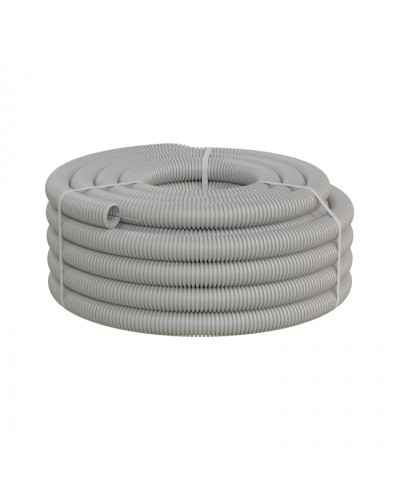 Труба ПНД-FRUF гофрир. тяжелая, с зондом, без галогена, трудногорючая, атмосферостойкая,цвет серый, диам. 40мм (20м) Экопласт (21140HFR-UF) в Калуге Труба гофрированная Pintop.ru