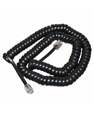 Шнур витой трубочный телефонный чёрный 2 м (10шт/уп) REXANT 18-2023 в Калуге Дополнительное оборудование для сетей Pintop.ru