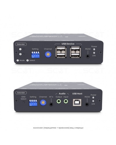 HDMI KVM удлинитель сигнала HDMI SC&T HKM01-4K6G в Калуге Видеоусилители, Модуляторы, Делители Pintop.ru