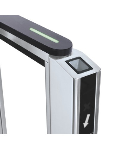 Передняя панель скоростного прохода PERCo-ST-11 со встроенным сканером штрихкода PERCo-FP11Q.1 в Калуге Ограждения Pintop.ru