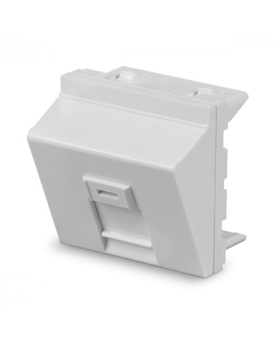 Вставка 45x45 (Mosaic) для 1 модуля формата Keystone Jack, угловая Cabeus (FP-A-45-1M) в Калуге Модули Keystone Pintop.ru