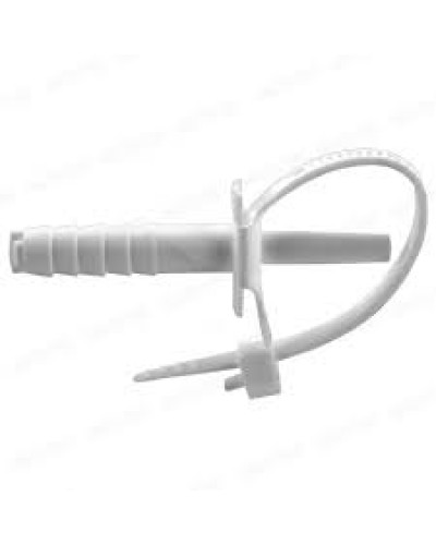 Стяжкa нейлоновая 150 x 8,0 мм, с дюбелем ø8 мм, белая (упак. 50 шт) REXANT (07-0176) в Калуге Стяжки-хомуты Pintop.ru