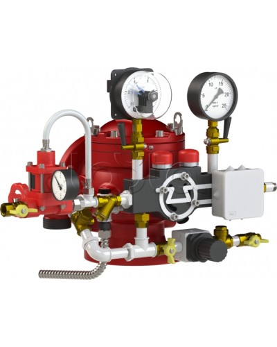 Узел управления спринклерный воздушный с электроклапаном Спецавтоматика УУ-С100/1,6 Вз (Э24)-ВФ.О4-01 в Калуге Устройства пуска водяного пожаротушения Pintop.ru