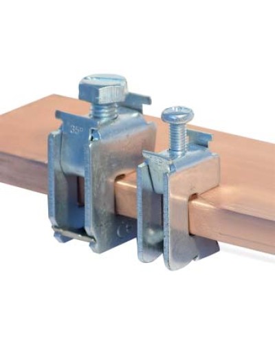 Шинная клемма для кабеля, сечение шины 5 мм, кабель 1,5-16 мм DKC R5BC0516 в Калуге Аксессуары для лотков Pintop.ru