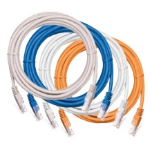 Шнур коммутационный NETLAN U/UTP 4 пары, Кат.5е (Класс D), 100МГц, 2хRJ45/8P8C, T568B, заливной, многожильный, BC (чистая медь), PVC нг(B), белый, 2м, уп-ка 10шт. NETLAN EC-PC4UD55B-BC-PVC-020-WT-10
