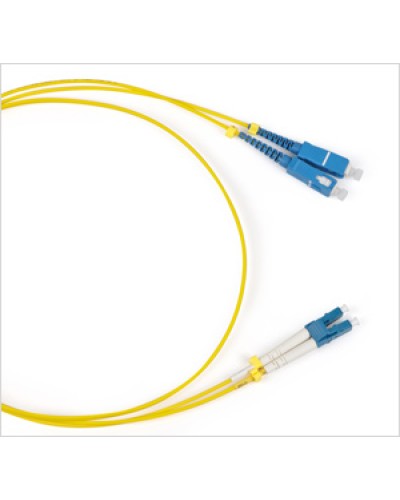 Патч-корд волоконно-оптический SM 9/125, LC/UPC-SC/UPC, duplex, LSZH, (1 м) Hyperline FC-D2-9-LC/UR-SC/UR-H-1M-LSZH-YL в Калуге Патч-корды оптические Pintop.ru