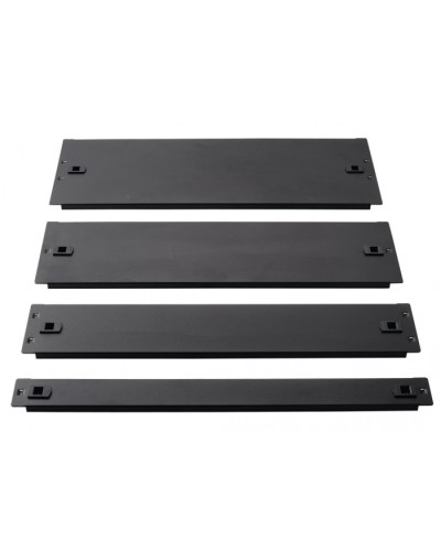 Фальш-панель металлическая 19 4U, быстросъемная, черная LANMASTER LAN-DC-TLMFP-4U в Калуге Аксессуары для стоек и шкафов Pintop.ru