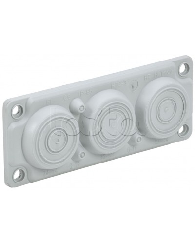 TITAN Ввод кабельный мембр. 6 отв. d=6-59мм IP65 серый IEK (TI-00D-MC-006-65) в Калуге Аксессуары для стоек и шкафов Pintop.ru