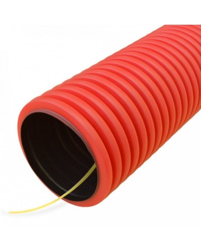 Труба гофрированная двустенная ПНД гибкая тип 450 (SN26) с/з красная д50 (20м/уп) Промрукав (PR15.0233) в Калуге Труба гофрированная Pintop.ru