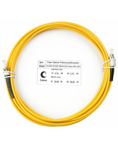 Шнур оптический simplex FC-ST 9/125 sm 25м LSZH Cabeus FOP(s)-9-FC-ST-25m в Калуге Патч-корды оптические Pintop.ru