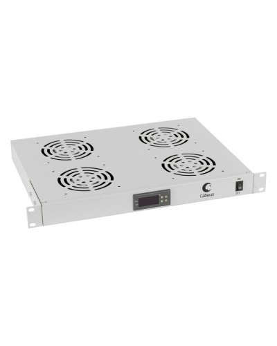 Панель вентиляционная с 4 вентиляторами с цифровым термодатчиком Cabeus JG03t в Калуге Вентиляторные модули Pintop.ru