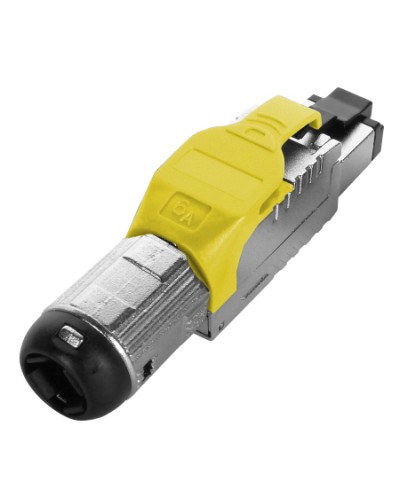 Разъем полевой оконцовки RJ-45 Hyperline (PLUE-8P8C-S-C6A-SH-YL) в Калуге Коннекторы Pintop.ru