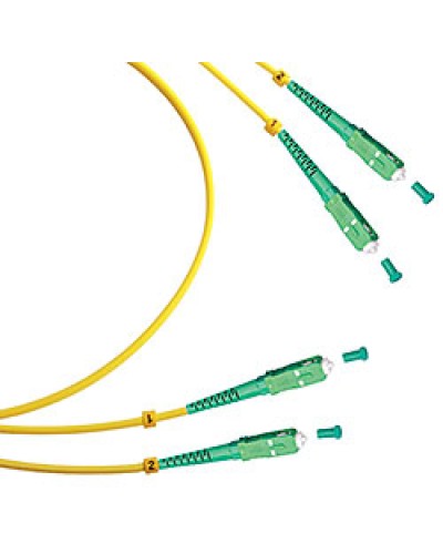 Шнур оптический SM 9/125 duplex SC/APC-SC/APC (1 м) Cabeus FOP(D)-9-SC/APC-SC/APC-1M в Калуге Патч-корды оптические Pintop.ru