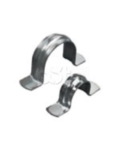 Скоба оцинкованная двухлапковая без монтажного отверстия, для трубы D50мм (1уп = 50шт) Экопласт (43651) в Калуге Держатели, клипсы, скобы Pintop.ru