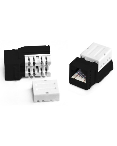 Вставка Keystone Jack RJ-45(8P8C) Hyperline KJNE-8P8C-C6-90-BK в Калуге Модули Keystone Pintop.ru
