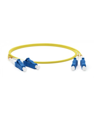 Патч-корд волоконно-оптический Hyperline FC-D2-9-LC/UR-LC/UR-H-10M-LSZH-YL в Калуге Патч-корды оптические Pintop.ru