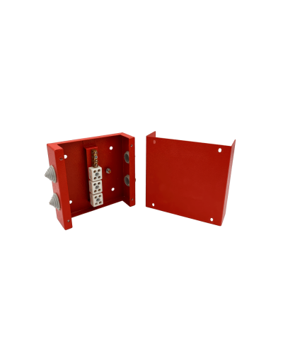 Коробка распределительная огнестойкая КРОПС, IP41, габаритные размеры 130х130х40 мм, для кабелей сечением до 4 мм2, 4 клеммы КМ-Профиль (FRJB-KM-ST2-4-04-КРОПС-IP41) в Калуге Распределительные коробки Pintop.ru