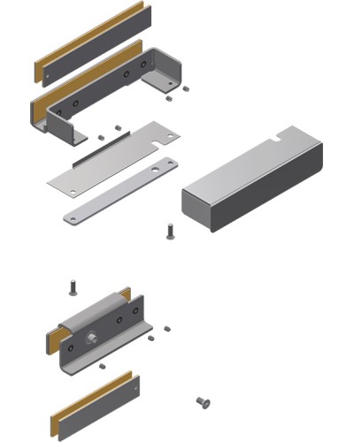 Комплект монтажа Aler MK AL-150PR-Glass в Калуге Электромагнитные замки Pintop.ru
