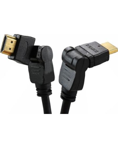 Шнур HDMI - HDMI gold 2 м с фильтрами угловой 360° (10шт/уп) REXANT 17-6204-3 в Калуге Патч-корды и пигтейлы Pintop.ru
