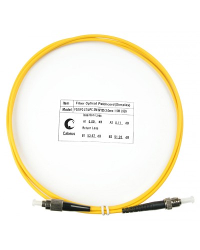 Шнур оптический simplex FC-ST 9/125 sm 1,5м LSZH Cabeus FOP(s)-9-FC-ST-1,5m в Калуге Патч-корды оптические Pintop.ru