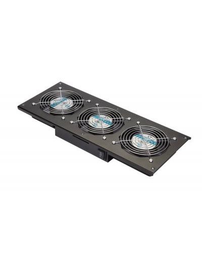 Eurolan Модуль вентиляторный потолочный, 3 вентилятора, термореле, 3 положения, черный (60A-90-11-30BL) в Калуге Вентиляторные модули Pintop.ru