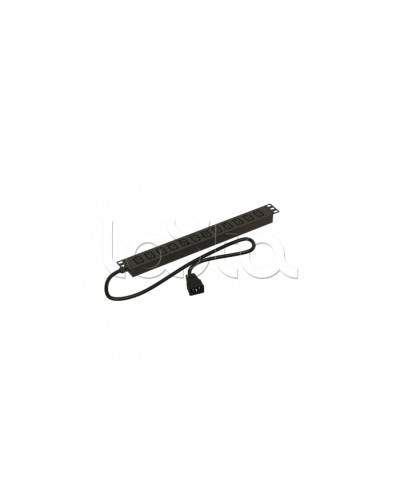 Блок розеток горизонтальный черн Hyperline (SHE19-12IEC-2.5AIEC) в Калуге Блоки розеток Pintop.ru