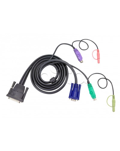 КВМ-кабель с интерфейсами передачи звука, PS/2, VGA (10м) ATEN 2L-1710P в Калуге Видеоусилители, Модуляторы, Делители Pintop.ru