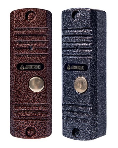 Видеопанель вызывная накладная на 1 абонента Activision AVC-105-V (медь, с видеокамерой) в Калуге Вызывные видеопанели малоабонентные Pintop.ru