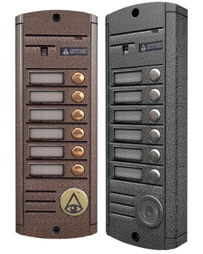 Видеопанель вызывная накладная цветная на 6 абонентов Activision AVP-456 (PAL, антик) в Калуге Вызывные видеопанели малоабонентные Pintop.ru