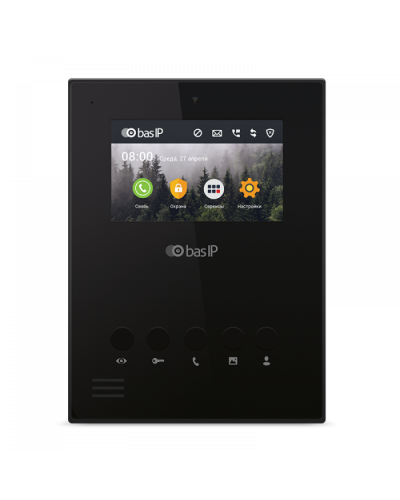 Видеодомофон BAS-IP AU-04LAF BLACK в Калуге Абонентские IP устройства Pintop.ru
