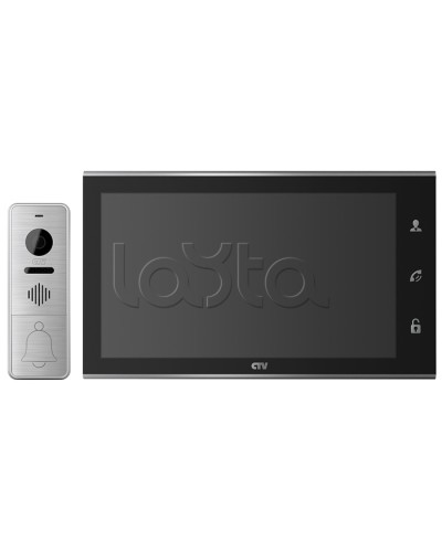 Комплектвидеодомофона CTV-DP4105AHD (черный) в Калуге Комплекты домофонов Pintop.ru