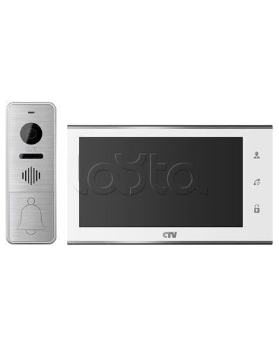 Комплект видеодомофона CTV-DP4705AHD (белый) в Калуге Комплекты домофонов Pintop.ru