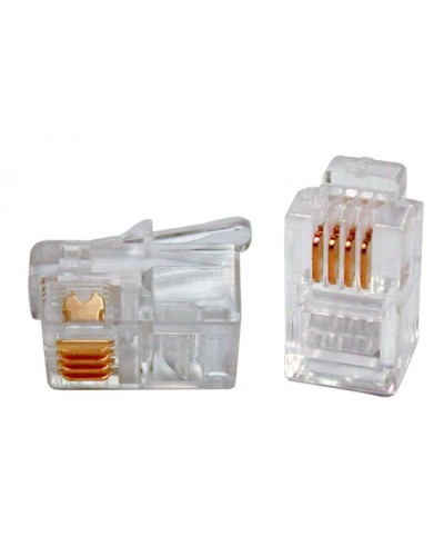 Коннектор телефонный для телефонных трубок Cabeus 4P4C в Калуге Коннекторы и разъемы Pintop.ru