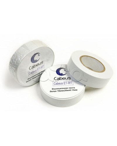 Лента изоляционная (белая) Cabeus ET-WT в Калуге Патч-корды и пигтейлы Pintop.ru
