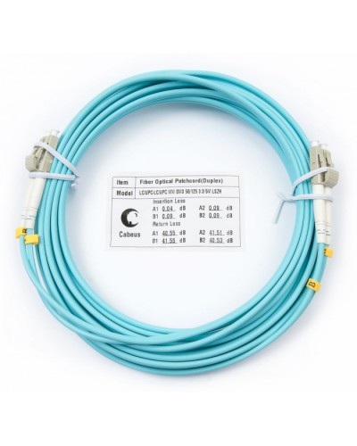 Шнур оптический duplex LC-LC 50/125 mm OM3 7м LSZH Cabeus FOP-50-LC-LC-7m в Калуге Патч-корды и пигтейлы Pintop.ru
