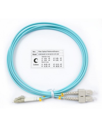 Шнур оптический duplex LC-SC 50/125 mm OM3 1,5м LSZH Cabeus FOP-50-LC-SC-1,5m в Калуге Патч-корды и пигтейлы Pintop.ru