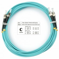 Шнур оптический duplex ST-ST 50/125 mm OM3 15м LSZH Cabeus FOP-50-ST-ST-15m